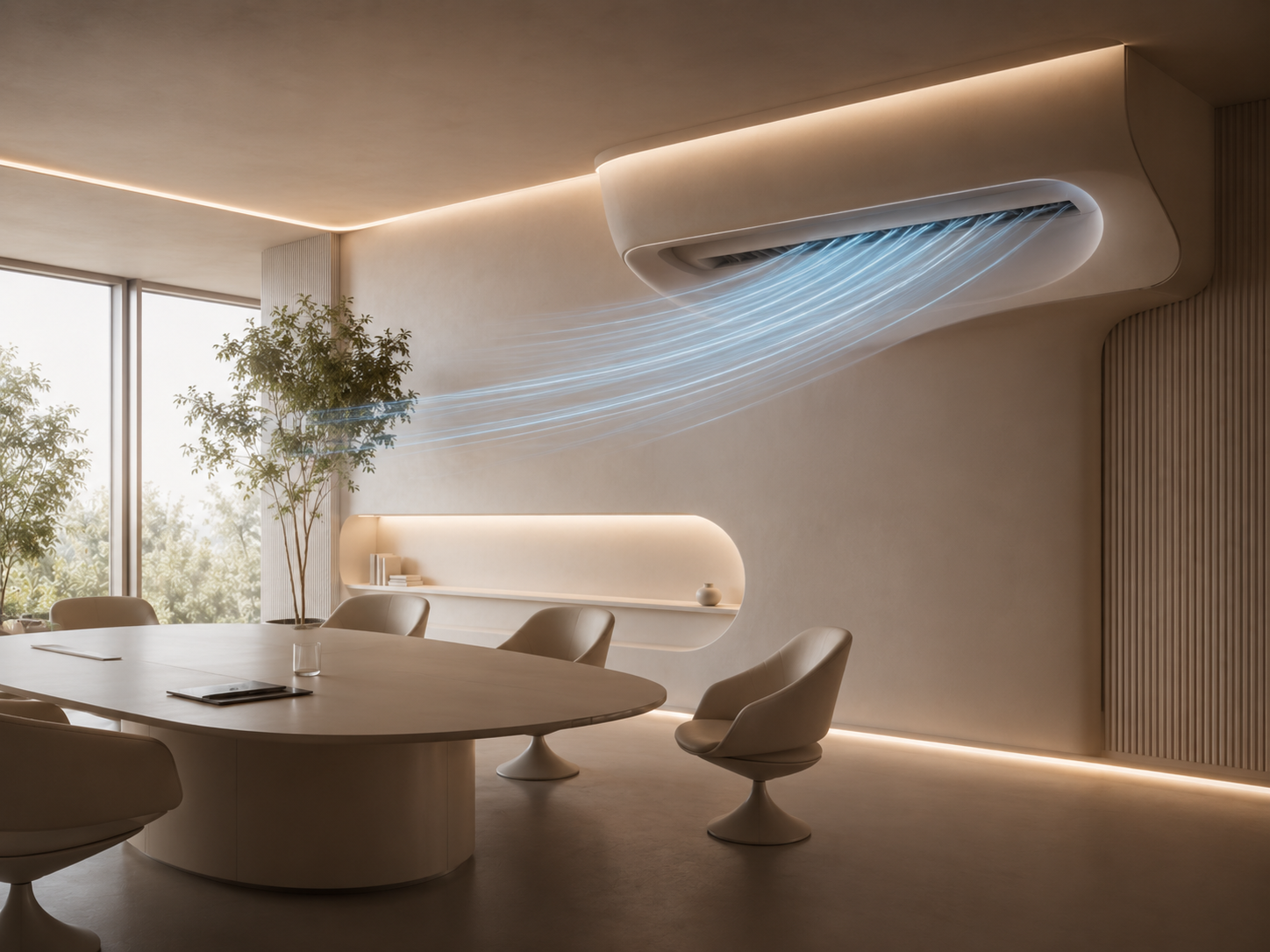 PASSAIR® architectural opening that guides passive airflow into an interior space.